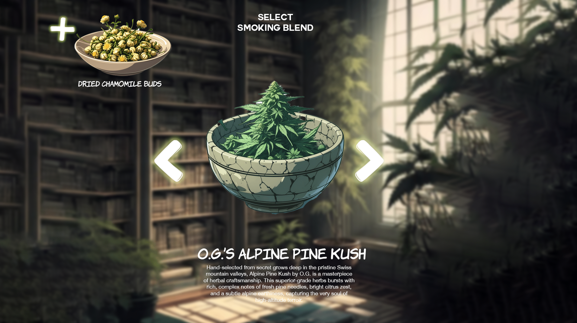Herb mixing interface for Hayze